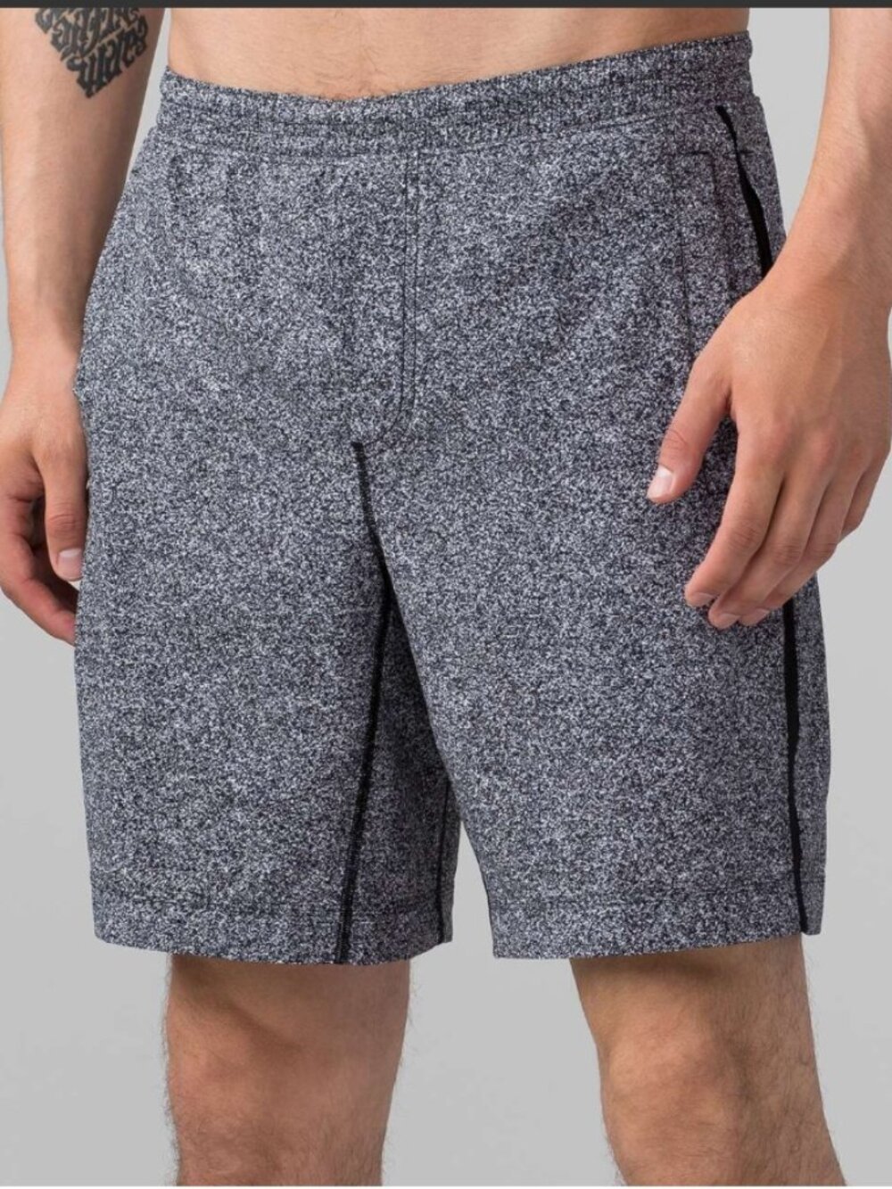 Lululemon Pace Breaker Short 9" Pinweave Alpine White Black - Picture 3 of 13